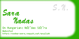 sara nadas business card